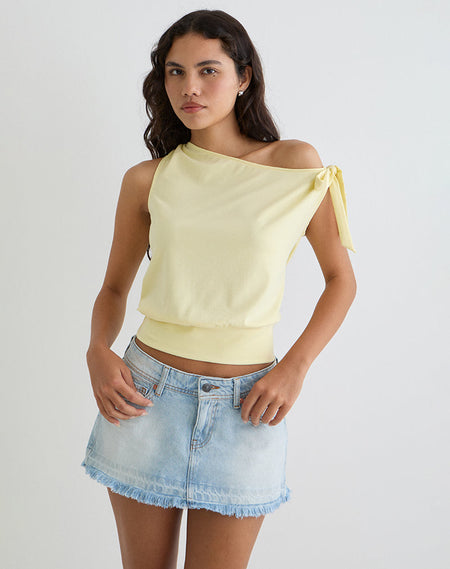 Marga One Shoulder Top in Sunset Orange