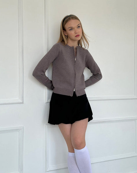 Image of Alniyat Long Sleeve Cardi in Charcoal Grey