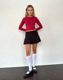 Image of Amabon Long Sleeve Top in Adrenaline Red