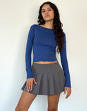 Image of Amabon Long Sleeve Top in Dazzling Blue