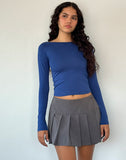 Image of Amabon Long Sleeve Top in Dazzling Blue