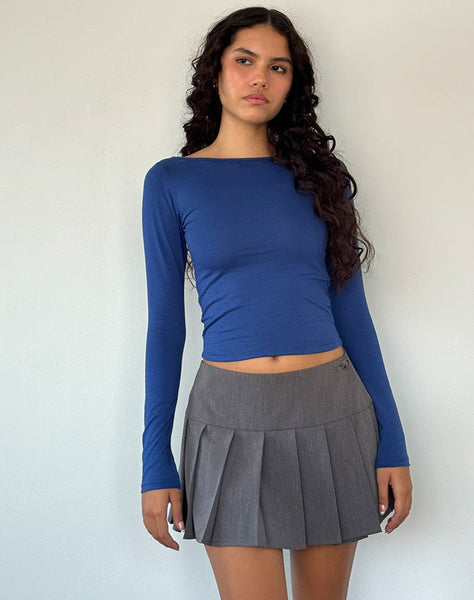 Image of Amabon Long Sleeve Top in Dazzling Blue