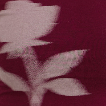 Amabon Long Sleeve Top in Burgundy Blurred Rose