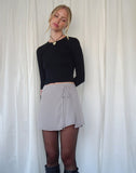 Image of Keira Mini Wrap Skirt in Chiffon Lilac Grey