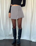 Image of Keira Mini Wrap Skirt in Chiffon Lilac Grey