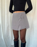 Image of Keira Mini Wrap Skirt in Chiffon Lilac Grey