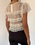 Image of Amarissa Ruffle Top in Ivory Chiffon