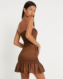 image of Amasa Mini Dress in Bitter Chocolate