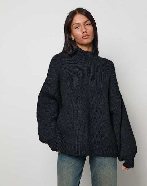 Image of Amato Oversized Jumper in Black