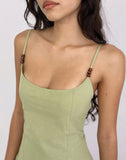 Image of Ambra Scoop Mini Dress in Sage Green