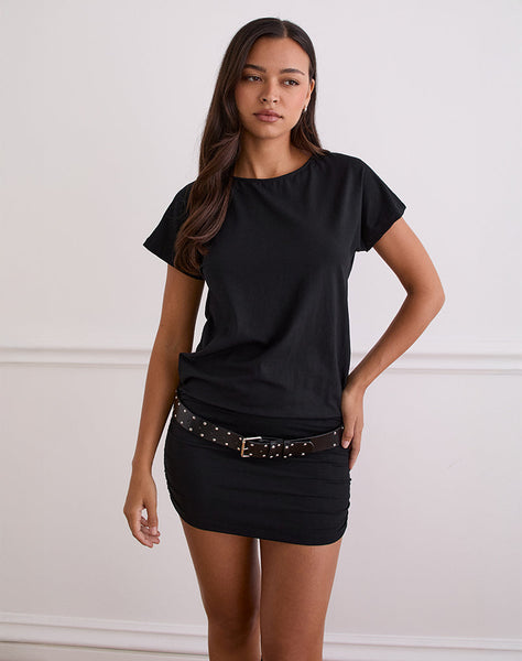 Image of Amelina Backless Mini Dress in Black