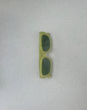 image of Amiah Rectangle Sunglasses in Light Green