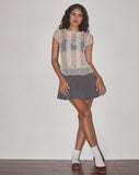 Image of Amrita Unlined Top in Dobby Mesh Cream