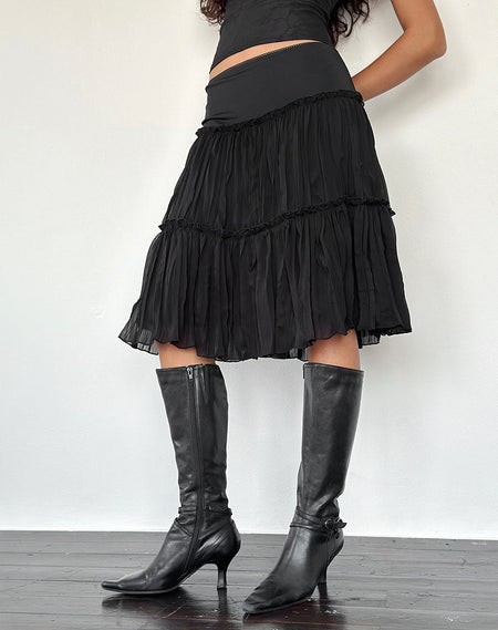 Esmeray Midi Skirt In Black