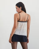 Image of Ancika Cami Top in Textured Chiffon Ivory