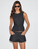 Image of Elegi Hot Pant in Stretch Denim Indigo