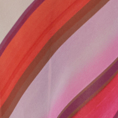 Anira Maxi Dress in Pink Chiffon Painted Stripe