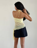 image of Arabella Halterneck Top in Mesh Lemon