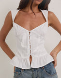 Image of Arata Top in Poplin White