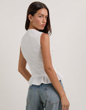 Image of Arata Top in Poplin White