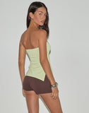 Image of Aravie Ruched Bandeau Top in Pistachio