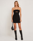 Image of Archi Bandeau Cut Out Mini Dress in Black