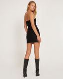 Image of Archi Bandeau Cut Out Mini Dress in Black