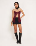 image of Ariela Butterfly Top in Burgundy