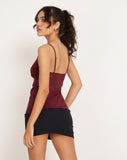 image of Ariela Butterfly Top in Burgundy