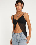 image of Ariela Butterfly Top in Black