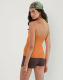 Image of Arimbi Bandeau Top in Sunset Orange