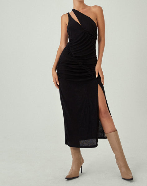 image of MOTEL X JACQUIE Arista Midi Dress in Black