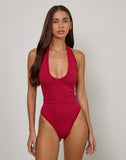 Image of Arlet Plunge Bodysuit in Adrenaline Red