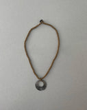 image of Arma Necklace with Round Shell Pendant in Gold