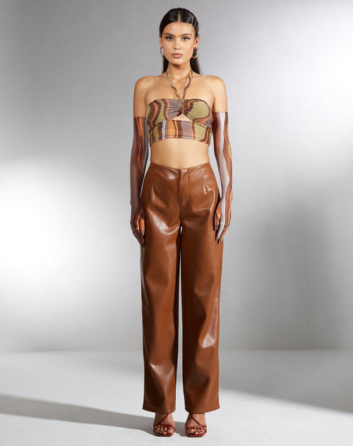 Image of MOTEL X IRIS Patria Trouser in PU Chocolate