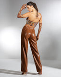 Image of MOTEL X IRIS Patria Trouser in PU Chocolate