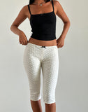 Image of Asih Capri Trouser in Ivory Heart Lace