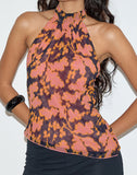 Image of Astina Halterneck Top in Furnishing Floral