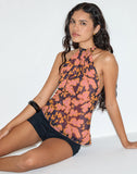 Image of Astina Halterneck Top in Furnishing Floral