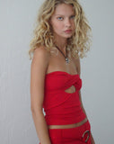 Image of Atala Front Twist Bandeau Top in Red