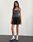 Image of Atarah Knit Cami Top in Argyle Black Grey