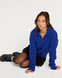 image of Atasya Knit Jacket in Cobalt