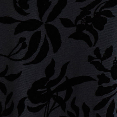 Atira Midi Skirt in Flock Leaf Flower Black