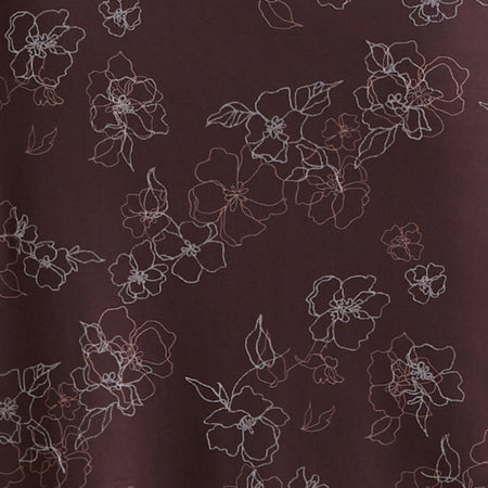 Atira Midi Skirt in Doodle Flower Flock Brown