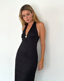 Image of Atma Halterneck Maxi Dress in Canina Lace Black