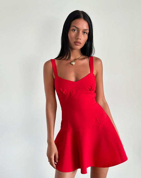 Image of Audra Mini Dress in Red