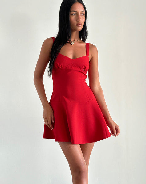 Image of Audra Mini Dress in Red