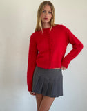 Image of Audrina Cardigan in Fluffy Red