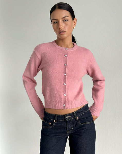 Image of Aura Cardigan in Dusty Pink