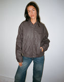 Image of Aviara Cropped Jacket In PU Dark Brown